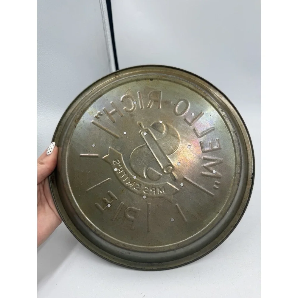 Vintage Mrs. Smith's Mello-Rich Pie Pan - Tin / Metal - 9.5